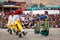 Young dancers in traditional Ladakhi Tibetan costumes perform fo