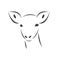 Young deer. Black. vector. icon symbol logo. Illustrator. on white background