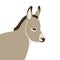 Young donkey vector illustration style Flat