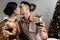 young and elegant multiethnic couple with