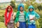 Young ethiopian schoolgirls holding their exercise books