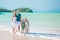 Young family on the beach