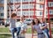 Young family on the Playground