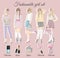 Young fashion girls illustration. Vector illustration