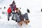 Young Father And Son Sledding