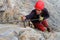 Young female climber