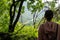 Young female hiker enjoying a beautiful view of Huentitan Canyon in Mexico