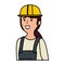 young female mechanic worker character