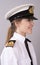 Young female naval officer