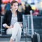 Young female passenger at the airport,