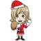 Young Female Santa Claus Character