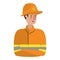 Young fireman avatar character