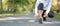 Young fitness woman legs walking in the park outdoor, female runner running on the road outside, asian athlete jogging and exercis