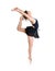 Young flexible dancer girl isolated