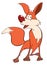 Young fox cartoon