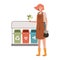 Young gardener with recycling baskets avatar character