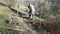 Young Gardener working in the garden with spade