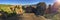 Young Girl Admiring Meteora Mountain and Monastery Panoramic View