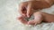 Young girl counting coins, kid saving money. Child Counting His Savings. Little child counting money.