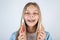 Young girl with dental braces