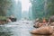 Young girl exploring and hiking at the Yosemite National Park