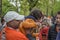 Young Girl And Father At The Vondelpark On Kingsday Amsterdam The Netherlands 2018