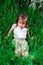 Young girl on the grass