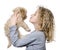 Young girl with her toy Poodle puppy (9 weeks old)