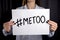 Young girl holding  MeToo poster