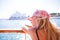 Young girl looking from ferry in Sydney