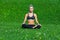 Young girl meditate in yoga position