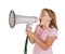 Young girl with megaphone