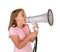 Young girl with megaphone