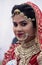 Young girl Miss Marvan`s contestant  standing   in Camel Festival Bikaner