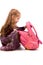 young Girl with pink backpack