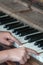 Young girl playing piano