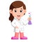 Young girl scientist