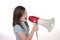 Young Girl Shouting Through Megaphone 2