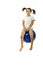 Young girl on a space hopper