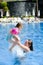 young girl swimming armband pictures