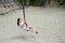 Young girl swinging 01