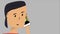 Young girl talking on mobile phone animation