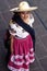 Young girl on traditional costume of Michoacan