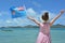 Young girl on travel holiday vacation in Fiji