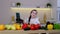 Young Girl Vlogger Making Social Media Video About Cooking For Internet At Home