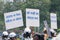 Young girls carrying Kanyashree placards