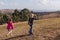 Young Girls Exploring Walking Wilderness Reserve