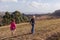 Young Girls Exploring Walking Wilderness Reserve