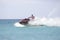 Young guy cruising on the caribbean sea