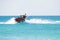 Young guy cruising on a jet ski